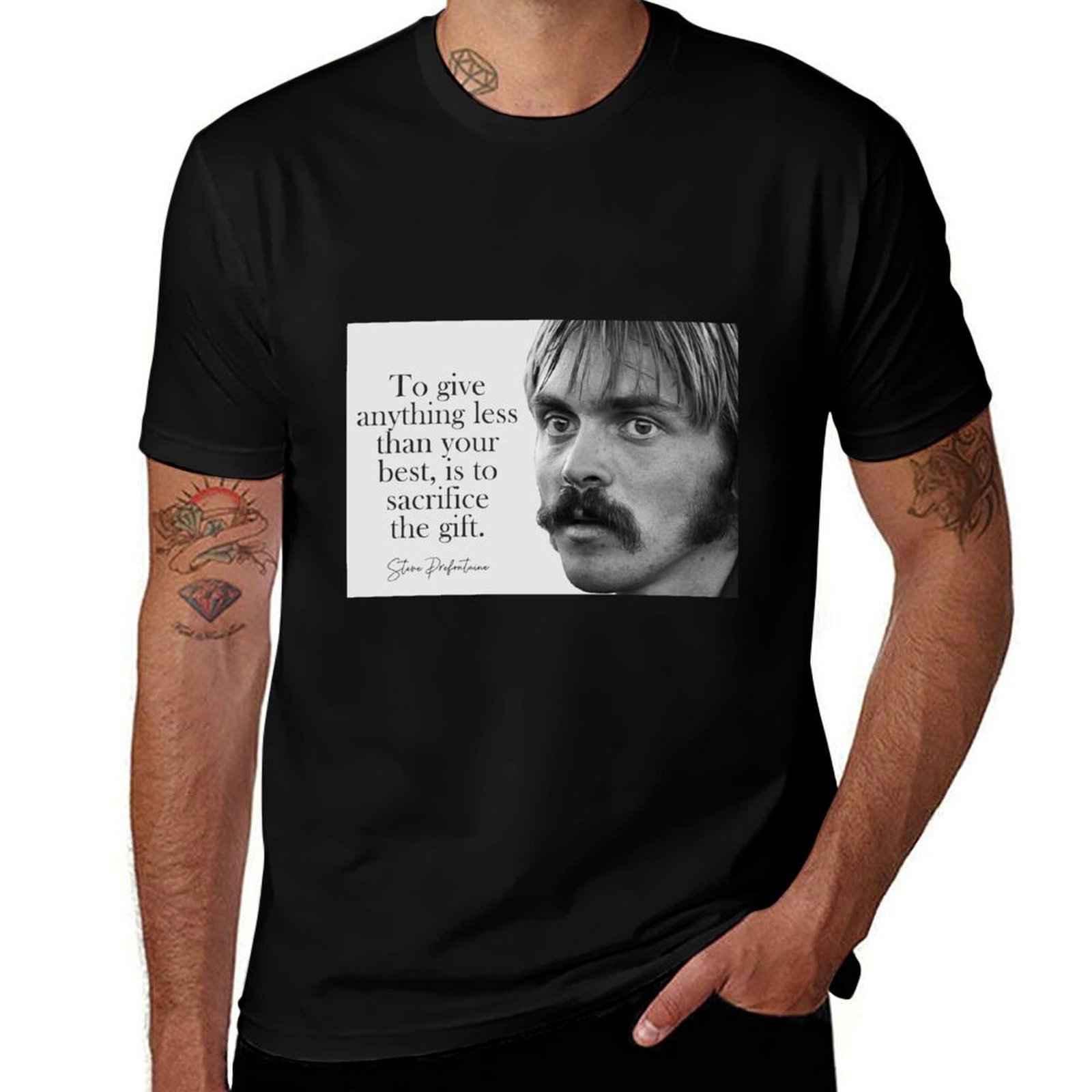 Men'S Fashion Quotes - T-shirt con citazione di Steve Prefontaine,