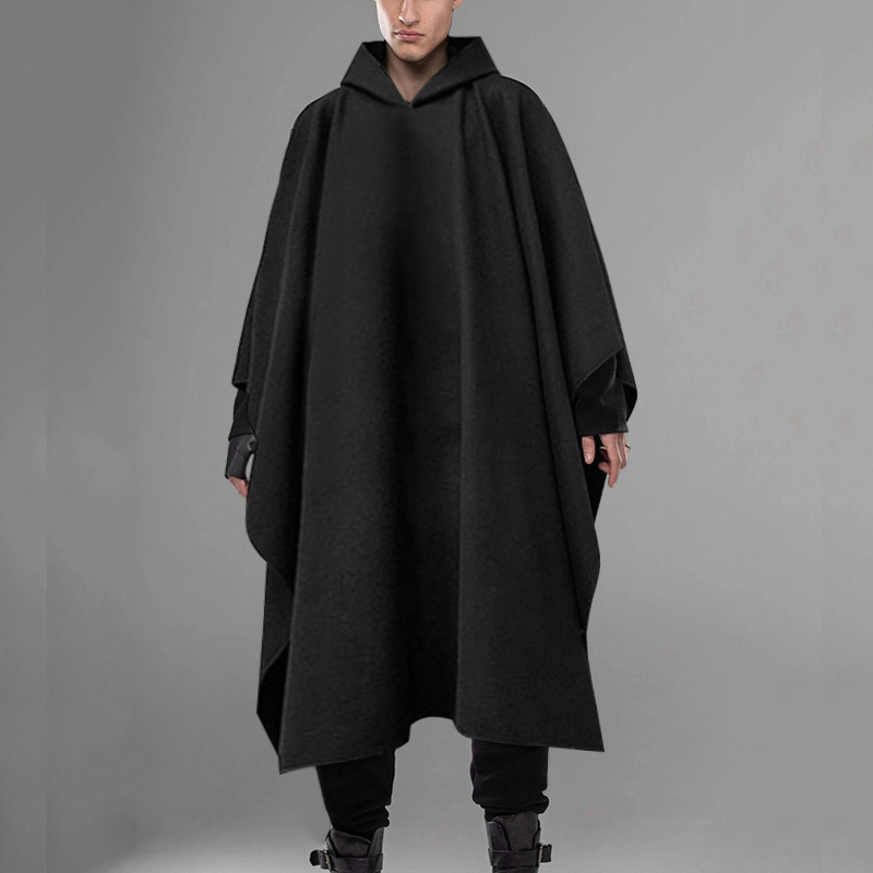Mens Fashion Poncho - INCERUN Moda Uomo Mantello Cappotti Con