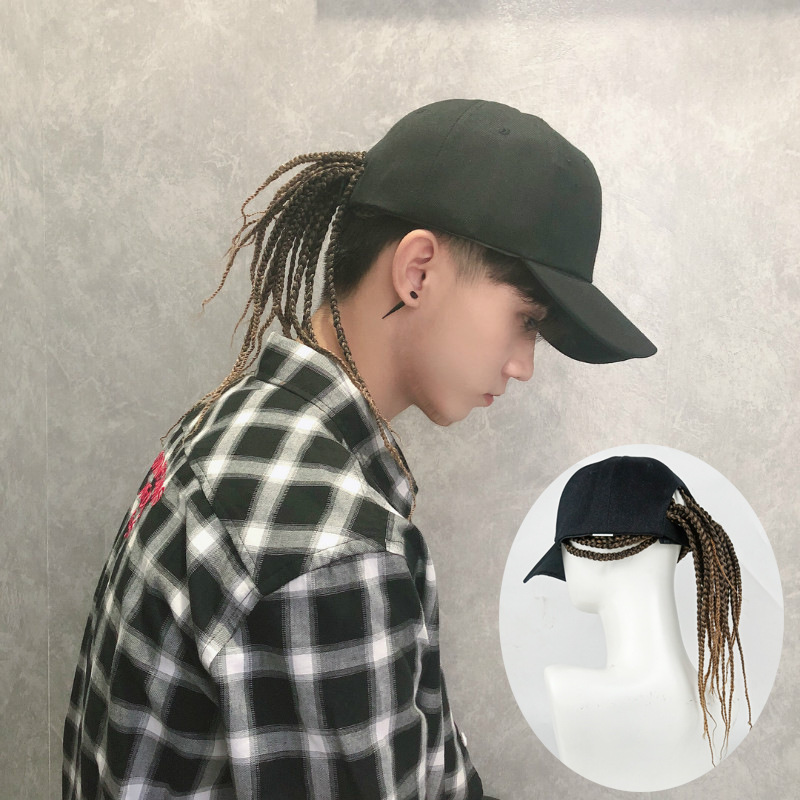 Men Fashion Hair Style - Parrucca sintetica per capelli ricci, parrucca
