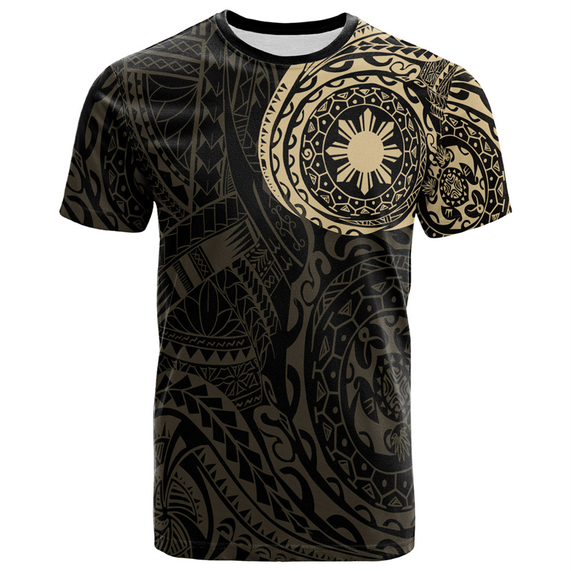 Men'S Fashion Philippines - T-Shirt Vintage con Stampa 3D dell'Emblema