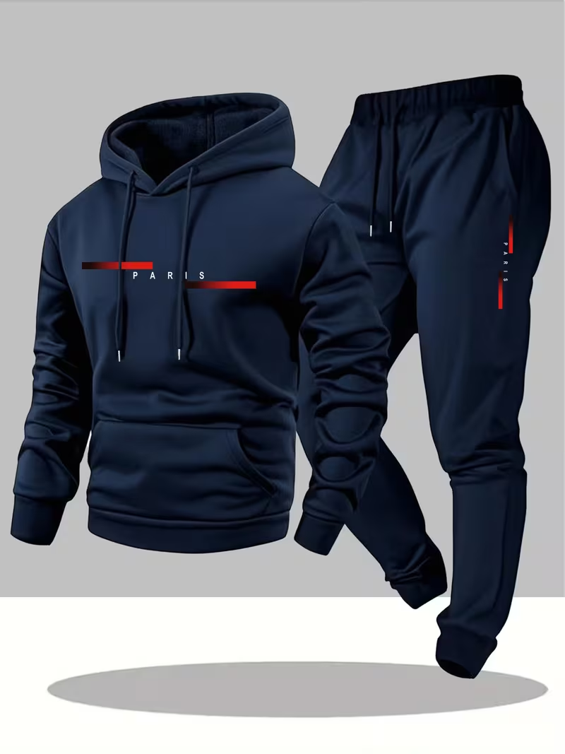 Men'S Fashion Hoodies - Set Trendy da Uomo con Stampa