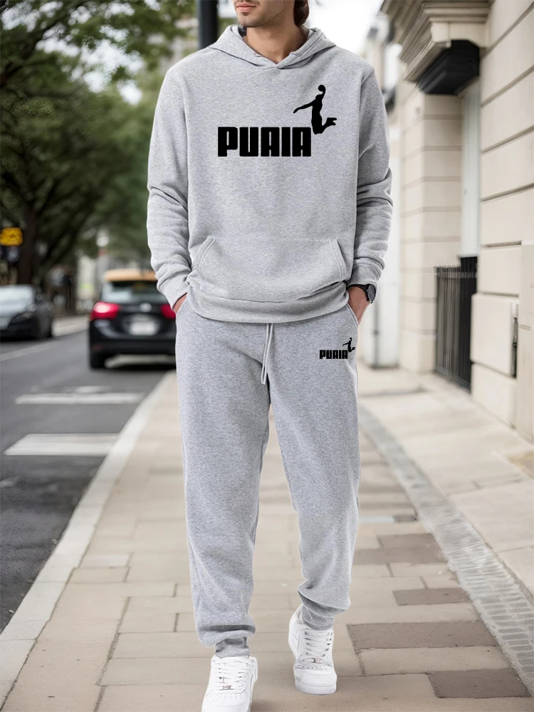 Men'S Fashion Hoodies - Completo Uomo/Felpa con Cappuccio/Pantaloni 2026 Autunno