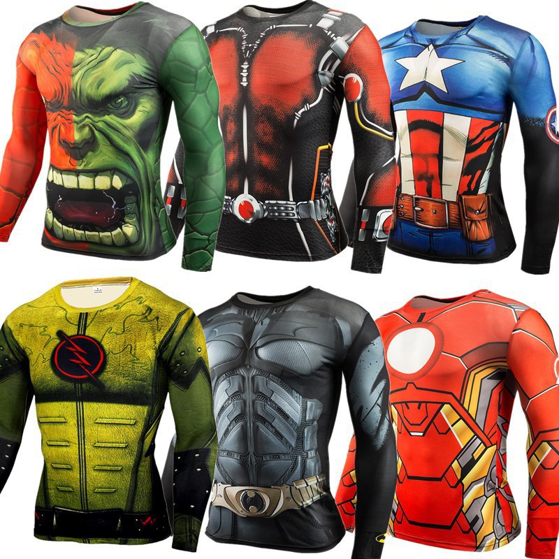 Compression Shirt Workout - Costume Cosplay da Supereroe Anime, Maglia