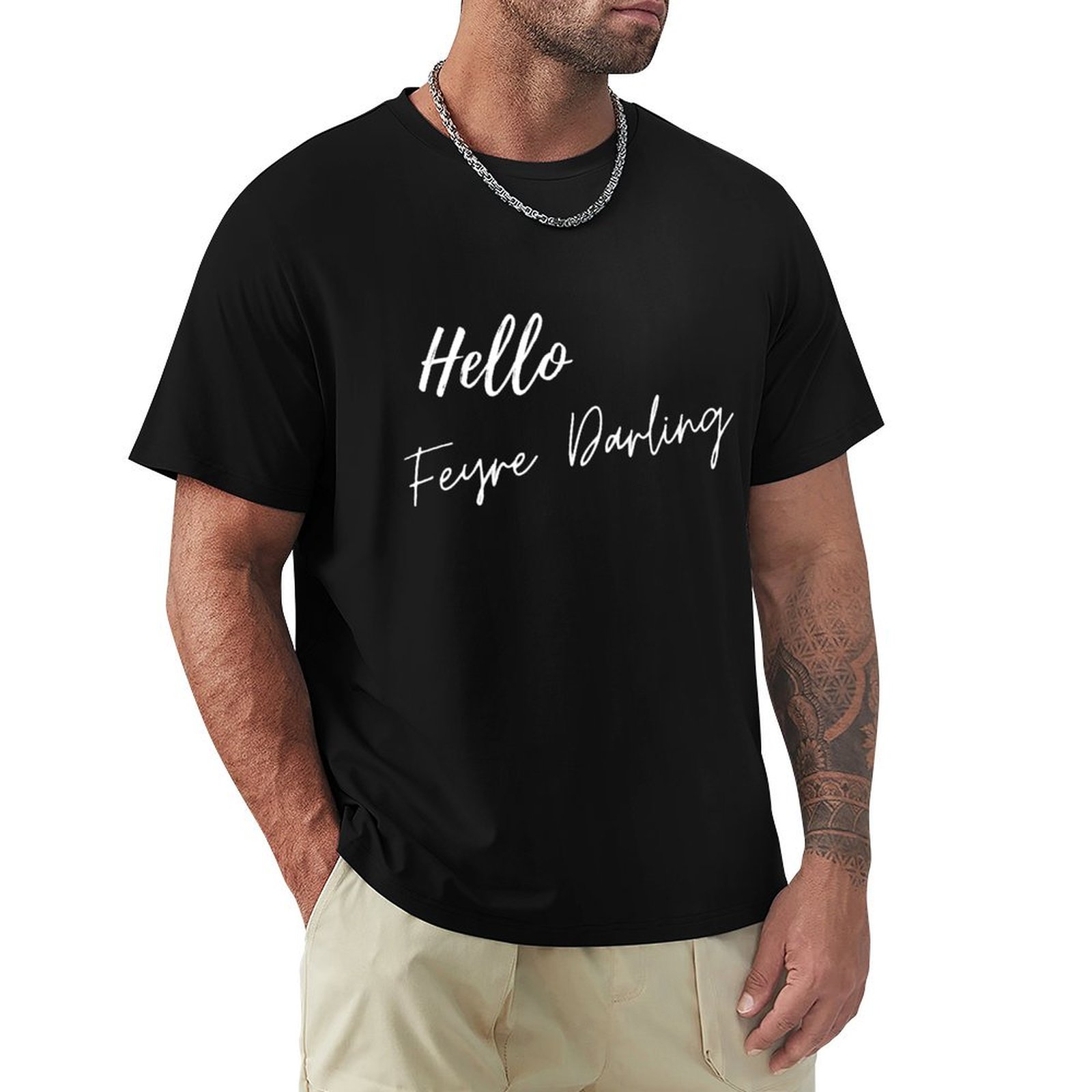 Men'S Fashion Quotes - T-shirt Hello Feyre Darling Acotar con