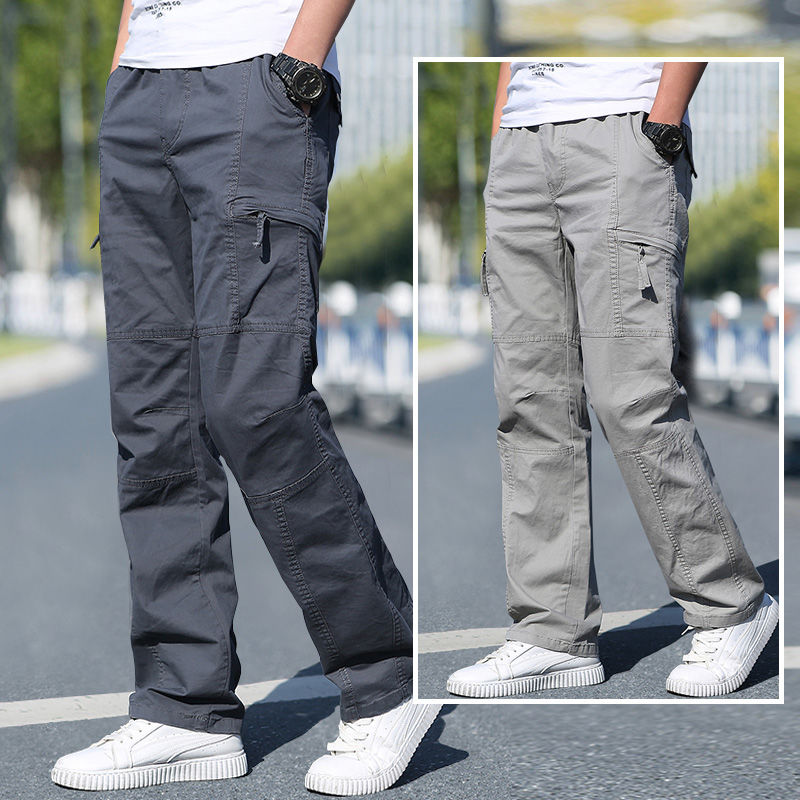 Men'S Fashion Overalls - Pantaloni cargo in cotone Pantaloni da