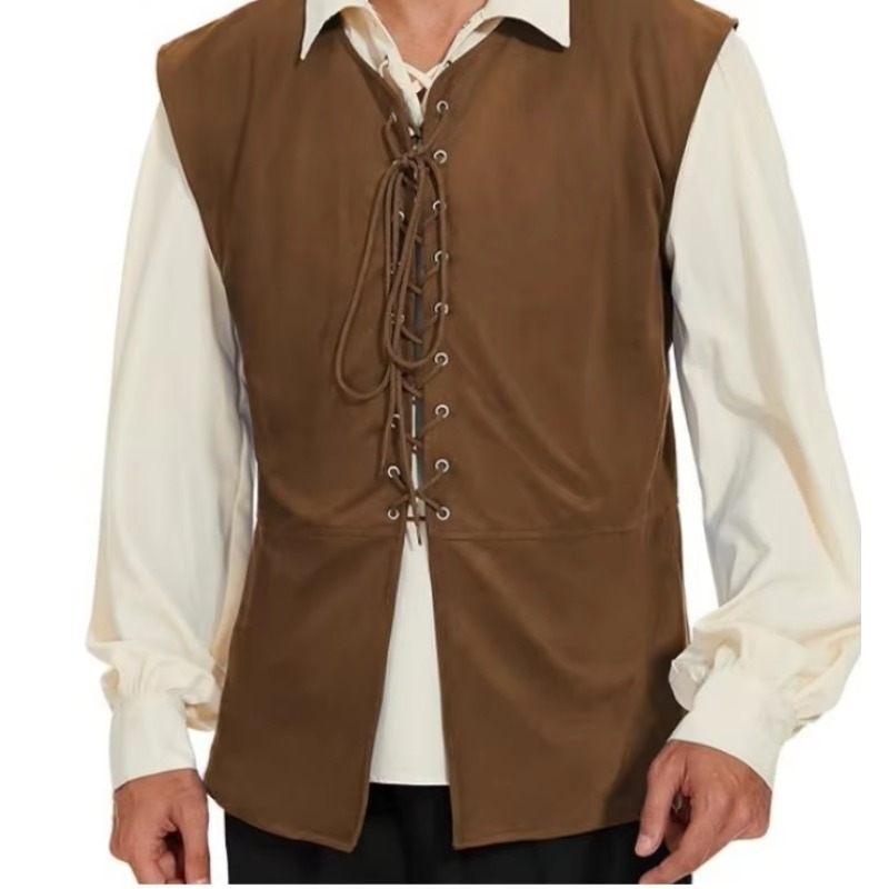 Mens Fashion Vest - Gilet da Uomo in Pelle Scamosciata