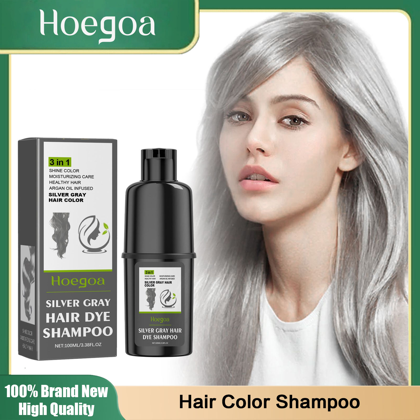 Men Fashion Hair Style - 3 In 1 Shampoo colorante per