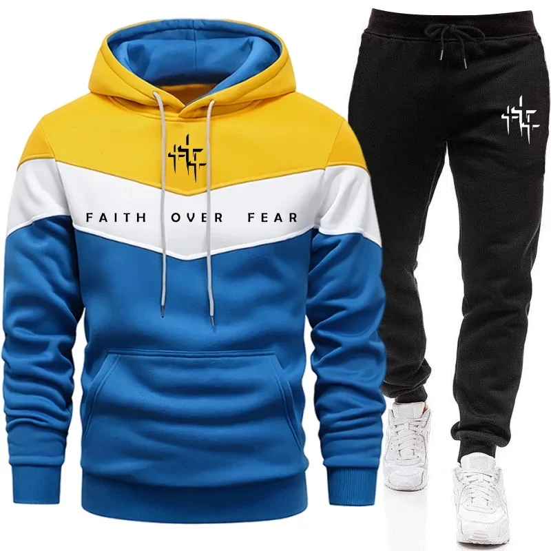 Tuta da Uomo 'Faith Over Fear' - Men'S Fashion Hoodies recensione e prezzo