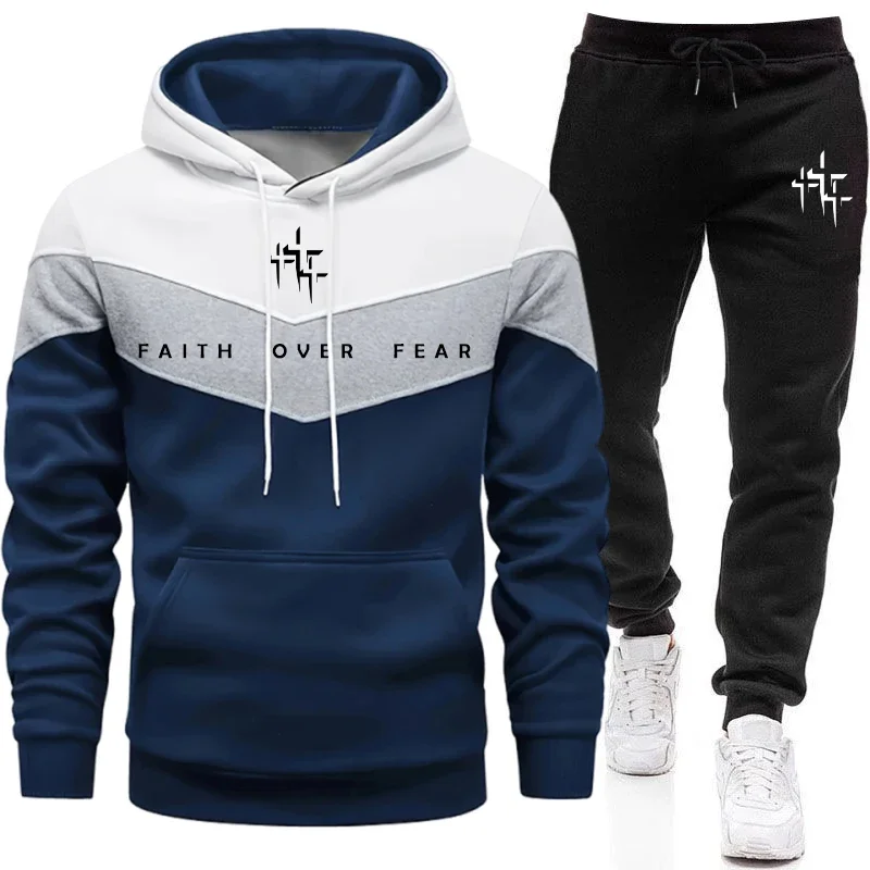 Tuta da Uomo 'Faith Over Fear' - Men'S Fashion Hoodies recensione e prezzo