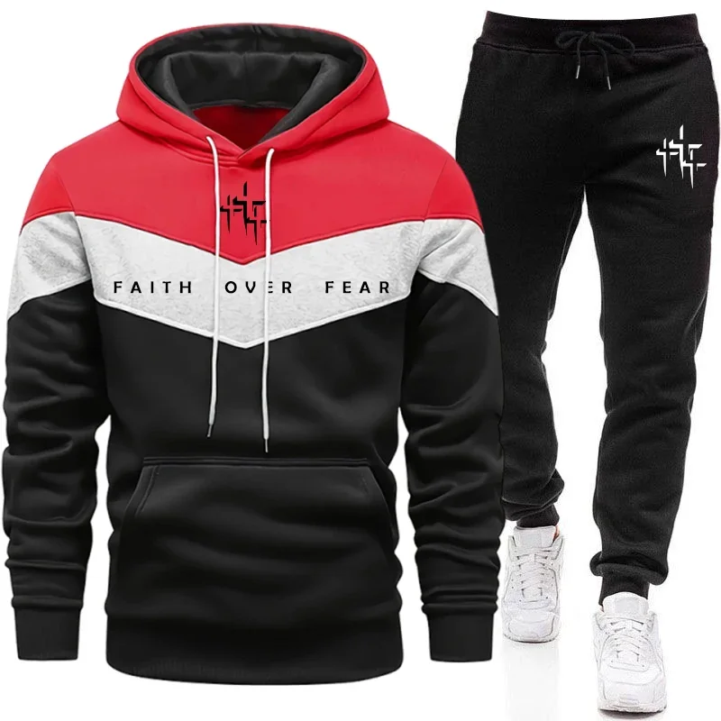 Tuta da Uomo 'Faith Over Fear' - Men'S Fashion Hoodies recensione e prezzo