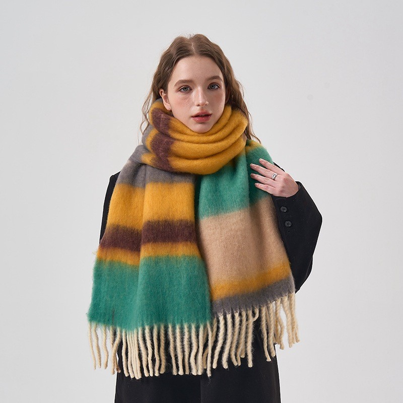 Nuovo Inverno Arcobaleno Plaid - Mens Fashion Poncho recensione e prezzo