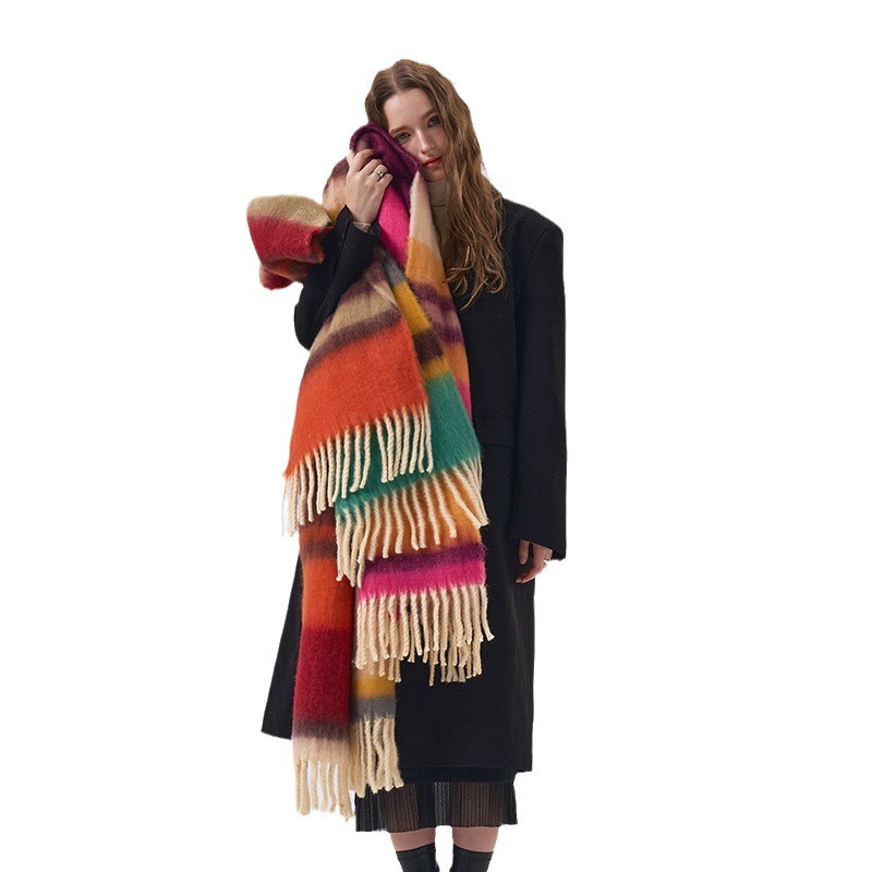 Nuovo Inverno Arcobaleno Plaid - Mens Fashion Poncho recensione e prezzo