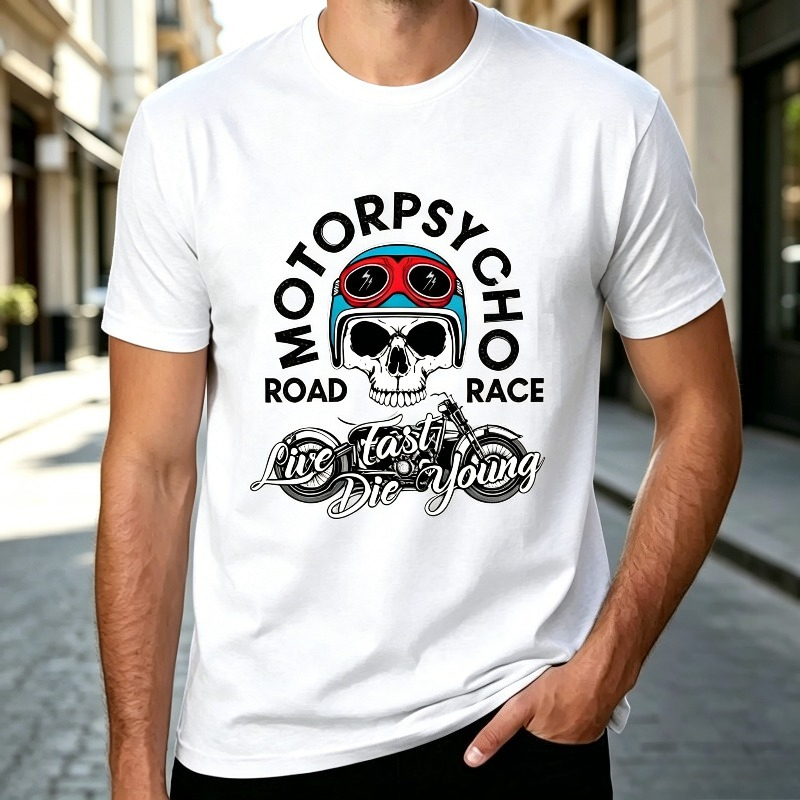 Maglietta Motopsyco Biker Skul - Men'S Fashion Quotes recensione e prezzo