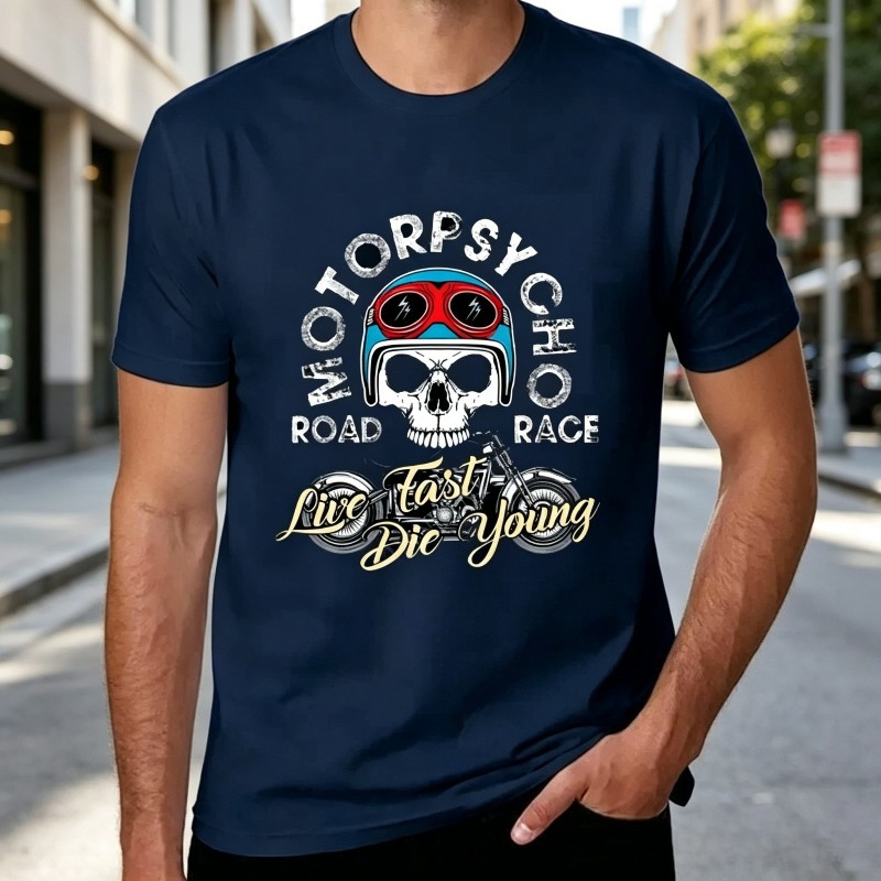 Maglietta Motopsyco Biker Skul - Men'S Fashion Quotes recensione e prezzo