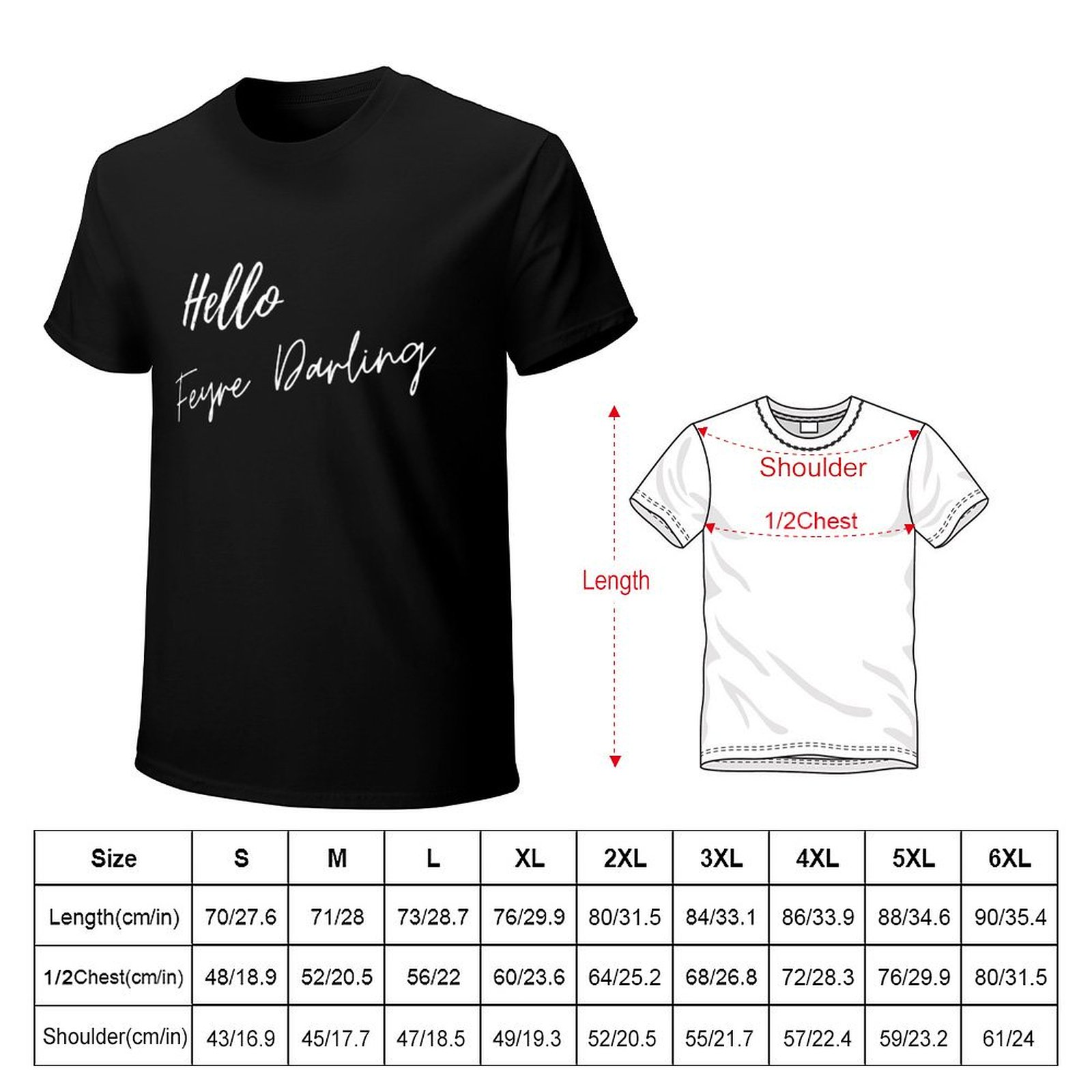T-shirt Hello Feyre Darling Ac - Men'S Fashion Quotes recensione e prezzo