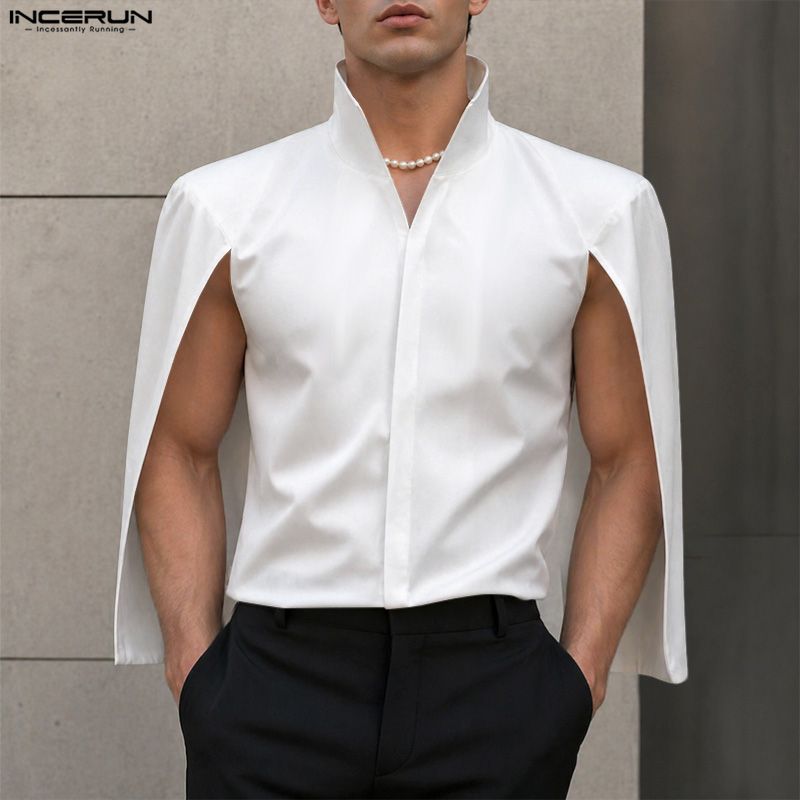INCERUN Camicia da uomo tinta  - Mens Fashion Poncho recensione e prezzo