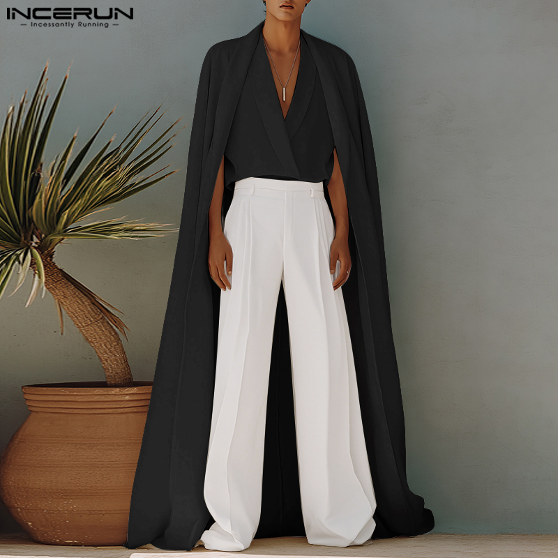 INCERUN Camicia stile lungo da - Mens Fashion Poncho recensione e prezzo