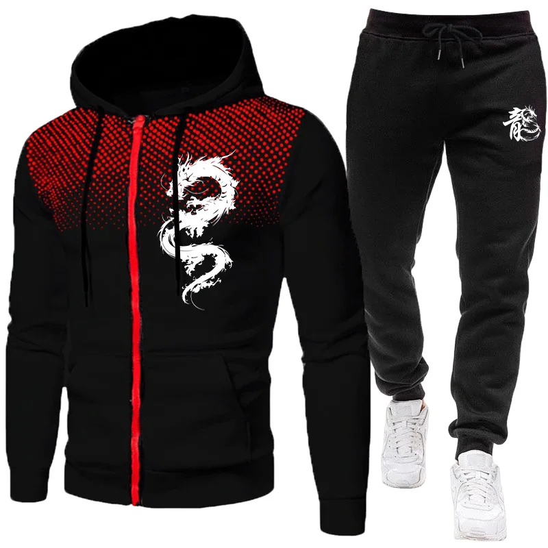 Set da Uomo con Stampa Drago d - Men'S Fashion Hoodies recensione e prezzo