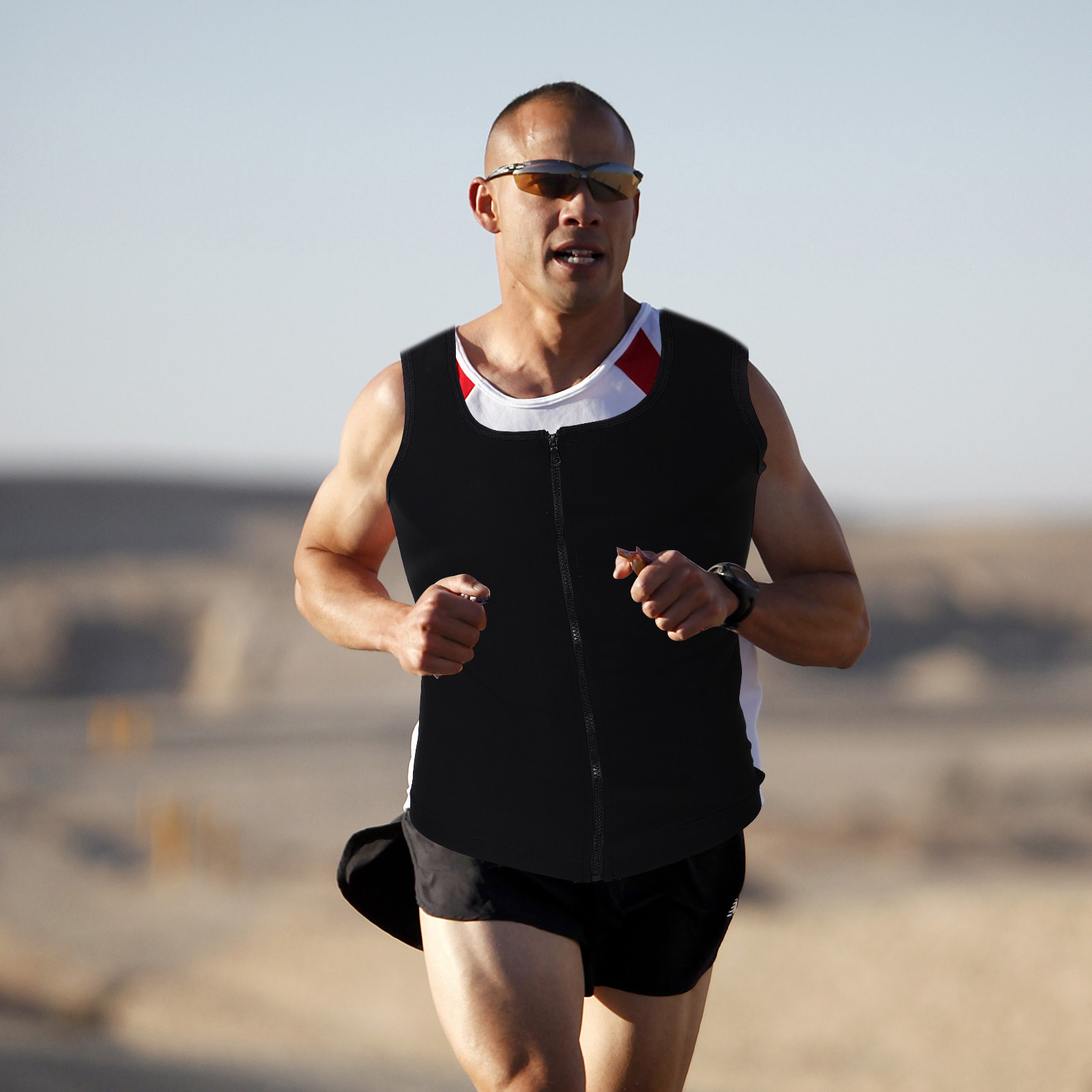 Canotta da uomo con zip, a com - Compression Shirt Workout recensione e prezzo